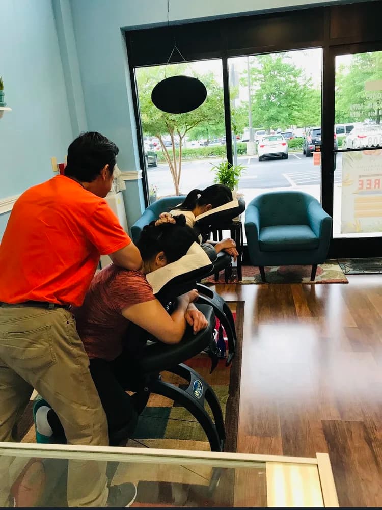 Customer enjoying spa treatment